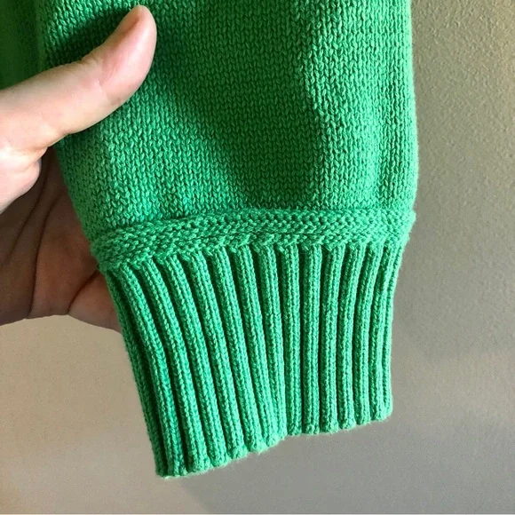 Vintage Y2K Karen Scott Kelly Green Buttoned Sweater - Picture 5 of 8
